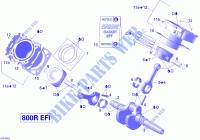 Albero motore, pistone e cilindro per Can-Am OUTLANDER 800R 2010