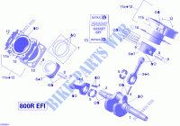 Albero motore, pistone e cilindro per Can-Am OUTLANDER XT 800R 2009