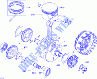 Albero motore e pistone per Can-Am DS 650 X 2007