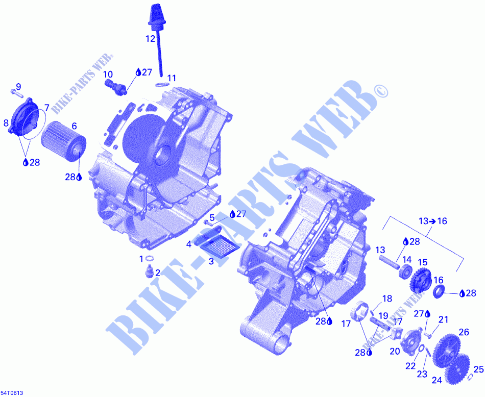 Lubrificazione del motore per Can-Am OUTLANDER MAX 650 2006