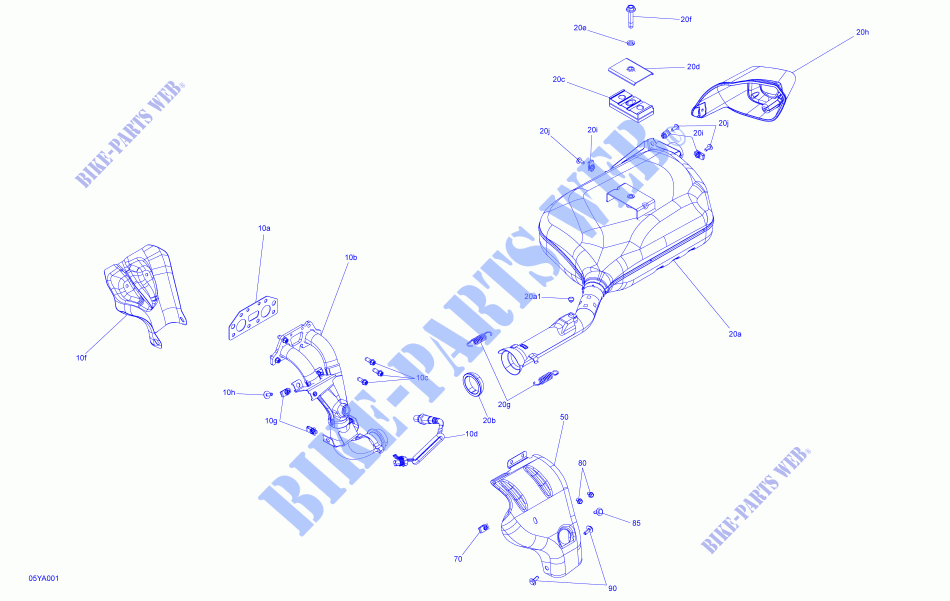Motore   Scarico per Can-Am RYKER ACE 600 2021