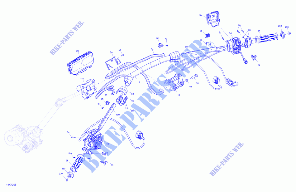 Meccanico   Manubrio per Can-Am SPYDER F3 LIMITED DARK EDITION (BUILT AFTER 09/2020) 2021