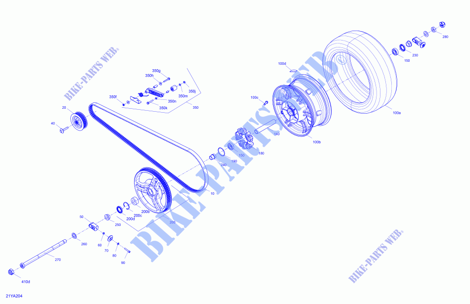 Albero di trasmissione posteriore per Can-Am SPYDER F3 S SPECIAL SERIES (BUILT AFTER 09/2020) 2021