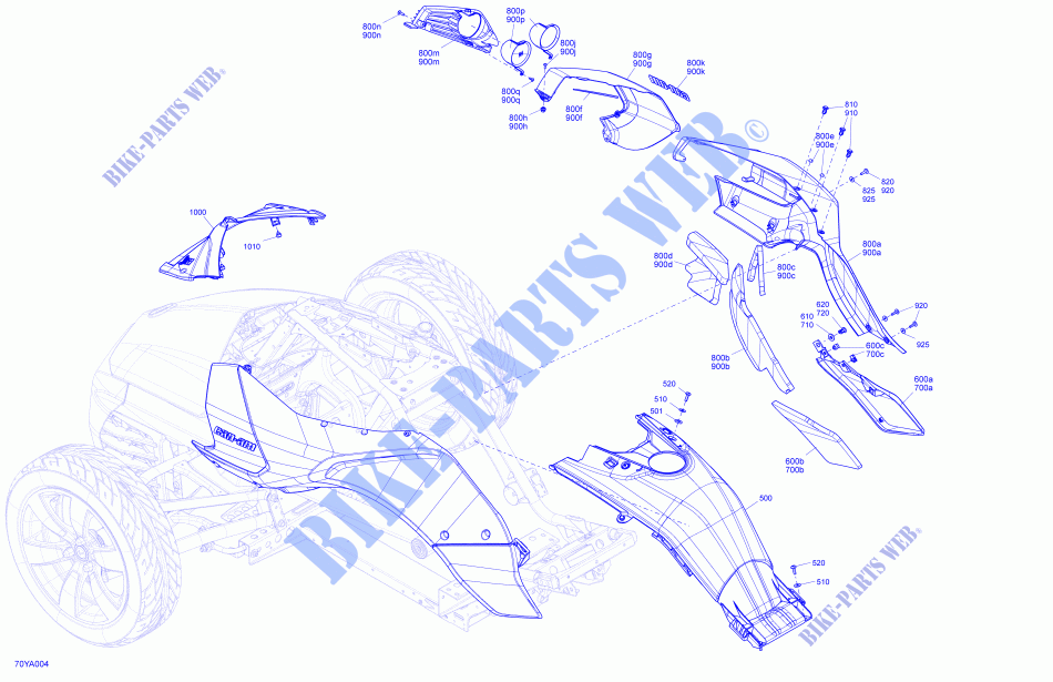 CARROZZERIA   CARENE  per Can-Am SPYDER F3 S SE6 (BUILT AFTER 09/2020) 2021