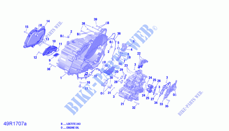 Coperchio frizione per Can-Am SPYDER F3 LIMITED SE6 (BUILT BEFORE 09/2020) 2021