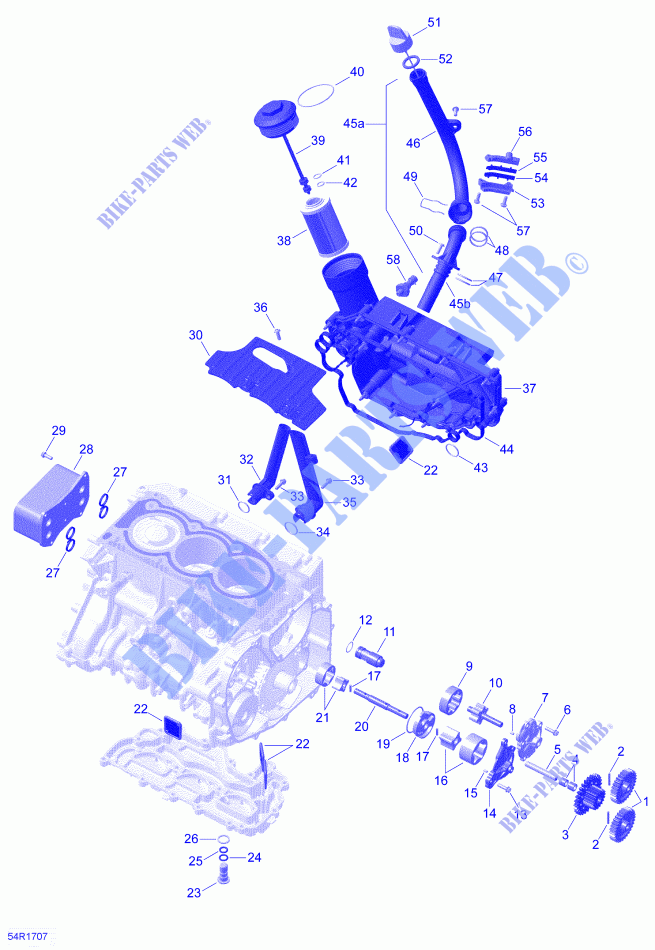 Lubrificazione del motore per Can-Am SPYDER F3 LIMITED SE6 (BUILT BEFORE 09/2020) 2021