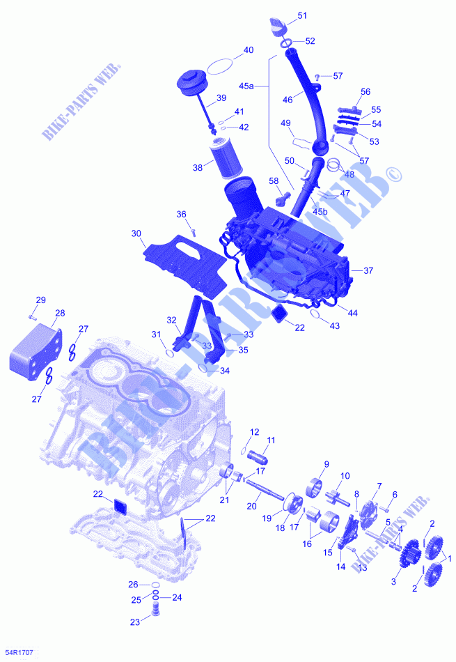 Lubrificazione del motore per Can-Am SPYDER F3 S SE6 2020