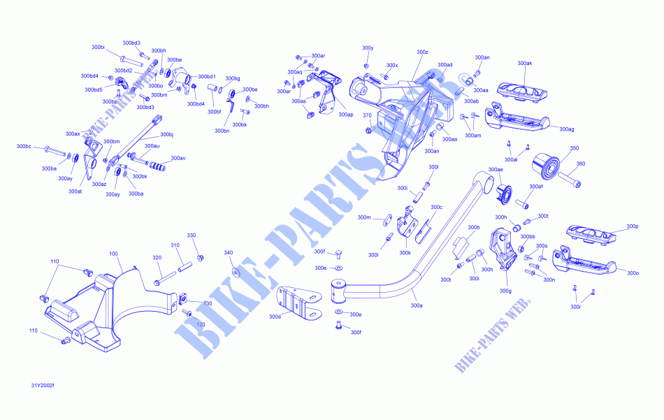 CARROZZERIA ACCESSORI poggiapiedi sinistro per Can-Am SPYDER F3 S SM6 2020