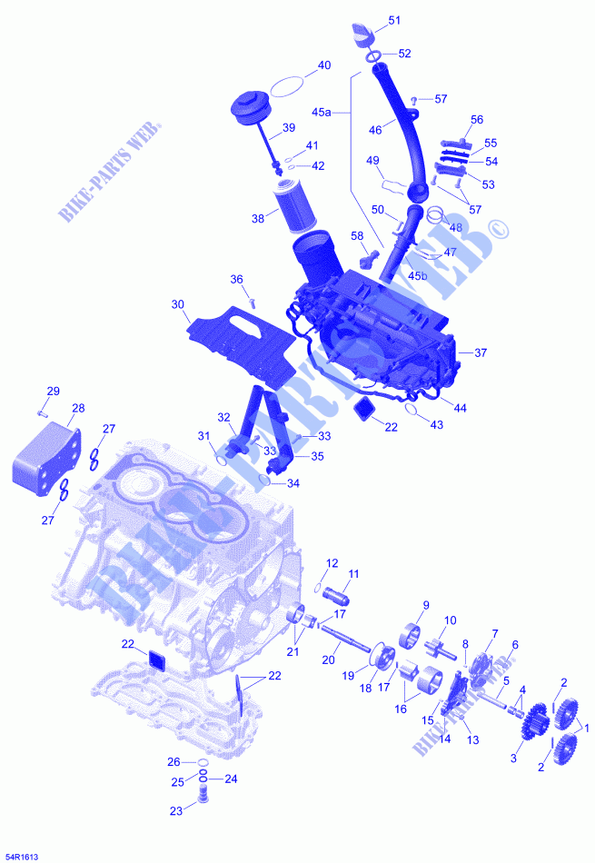 Lubrificazione del motore per Can-Am SPYDER F3 2016