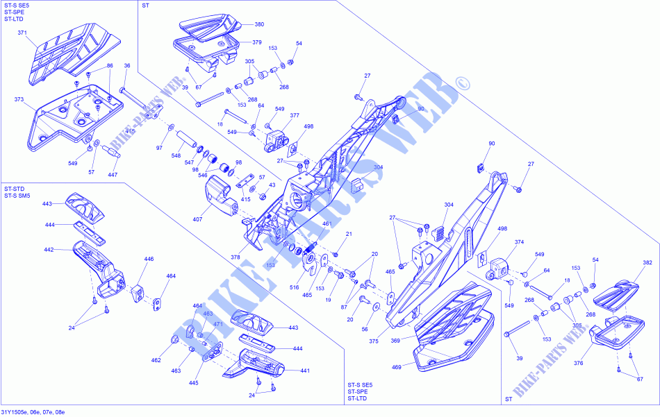 CARROZZERIA ACCESSORI PEDANA per Can-Am SPYDER ST-S SE5 2015