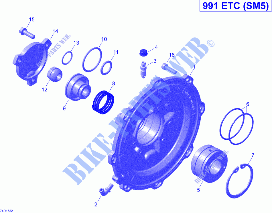 Coperchio diaframma per Can-Am SPYDER ST-S SM5 2015