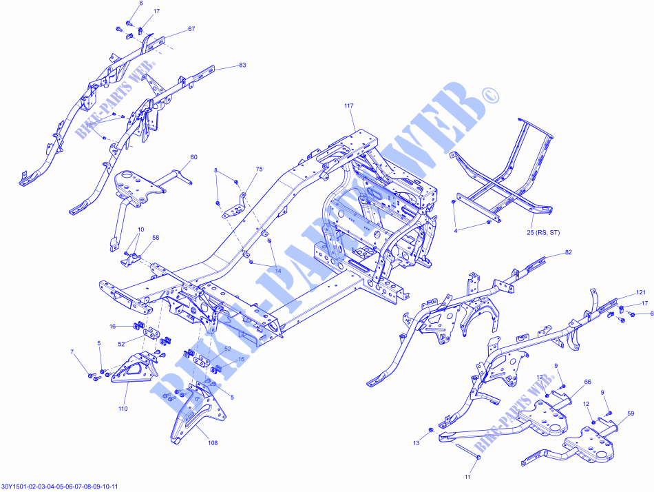 TELAIO per Can-Am SPYDER ST-S SM5 2015