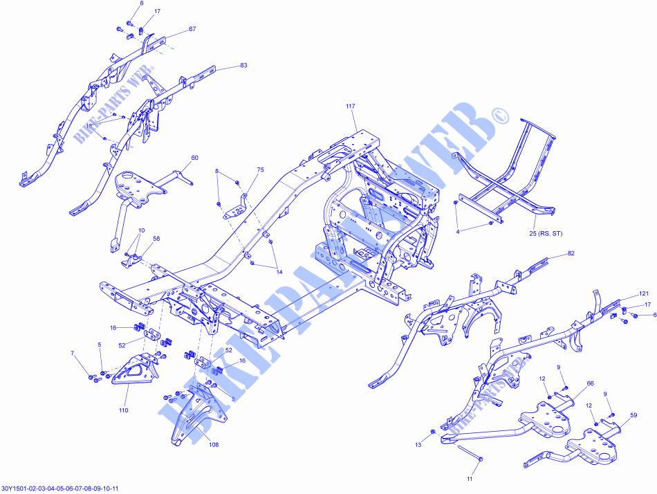 TELAIO per Can-Am SPYDER RS SE5 2015