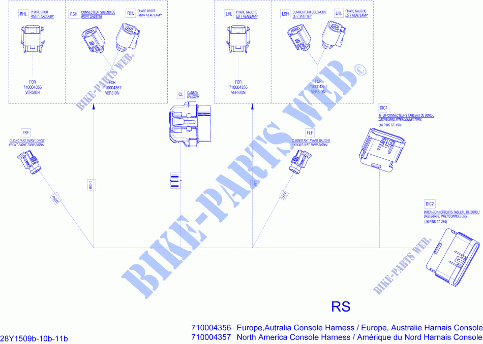 Console cablaggio elettrico per Can-Am SPYDER RS SM5 2015