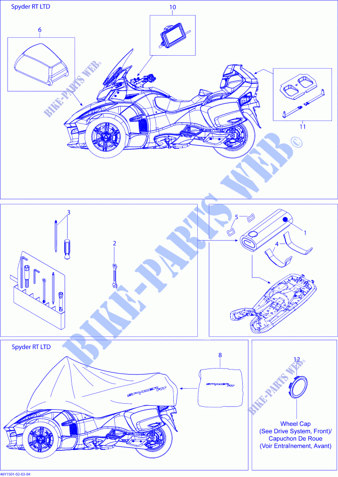 Kit di strumenti per Can-Am SPYDER RT SE6 2015
