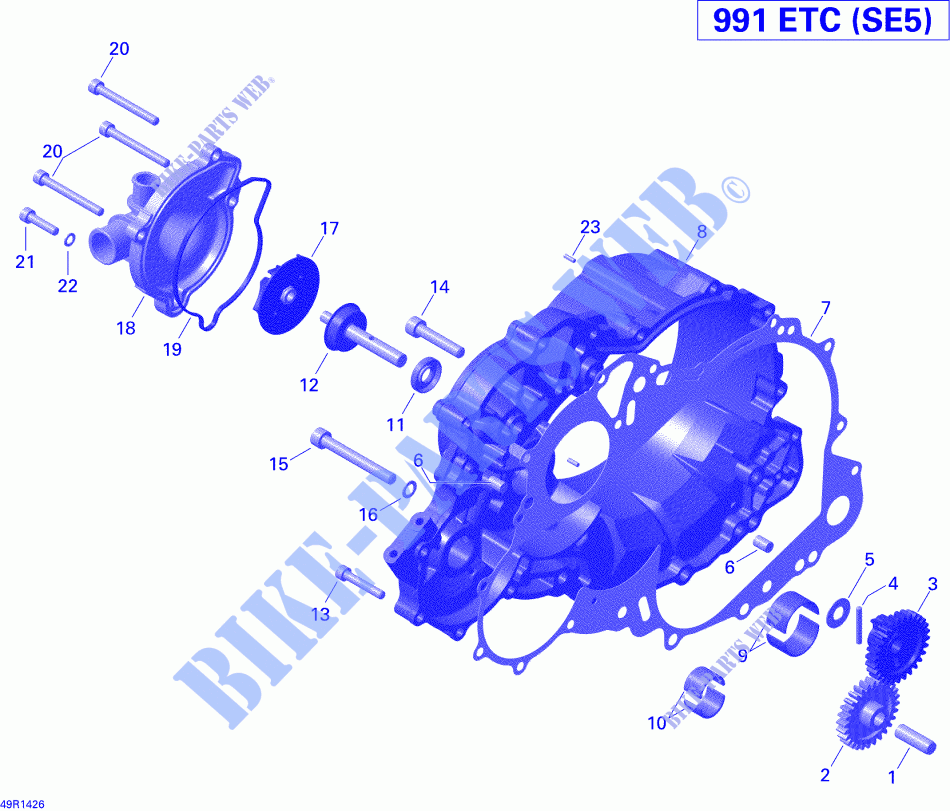 Coperchio frizione e pompa dell'acqua per Can-Am SPYDER RS-S SE5 2014