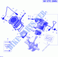Cilindro E Pistone per Can-Am SPYDER RS SM5 2014