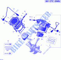 Cilindro E Pistone per Can-Am SPYDER ST-S SM5 2014