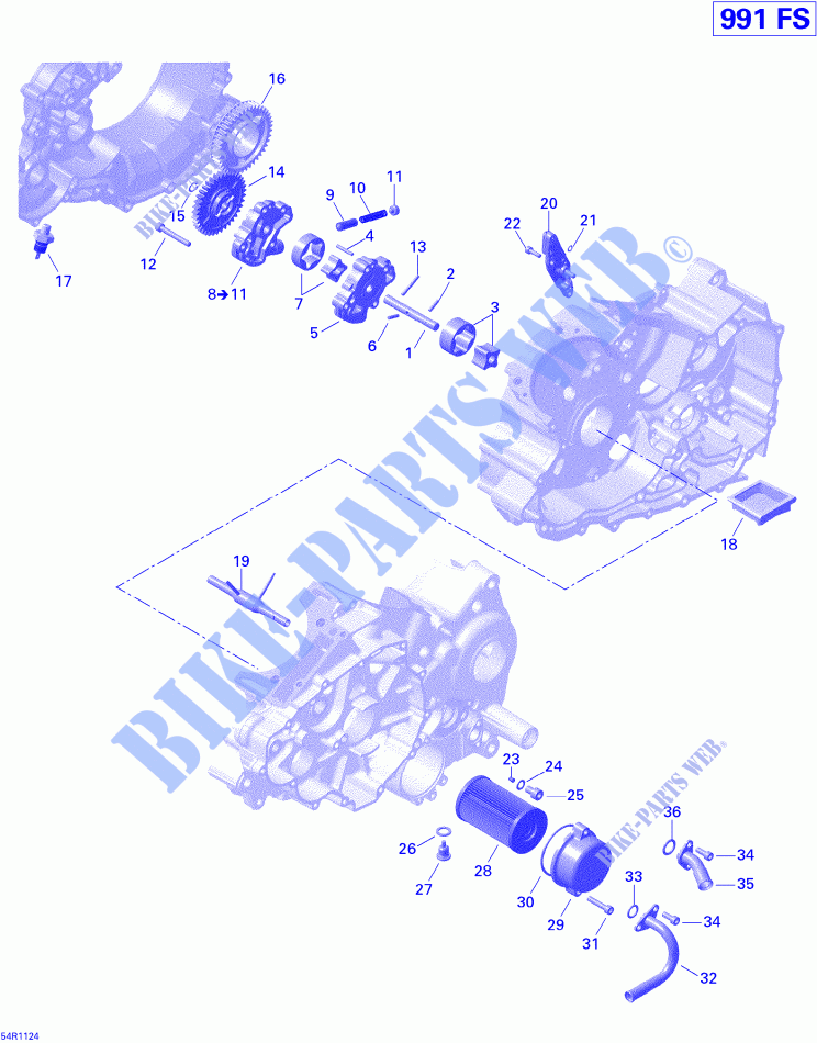 Lubrificazione del motore per Can-Am SPYDER RS SM5 2011