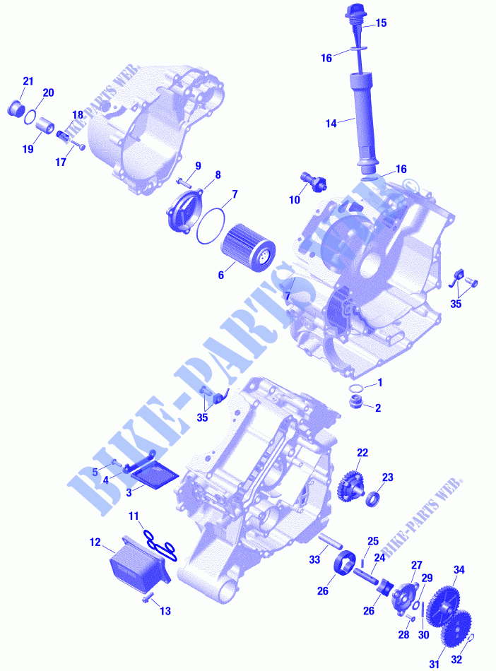 Lubrificazione motore Engine per Can-Am DEFENDER MAX HD10 2021