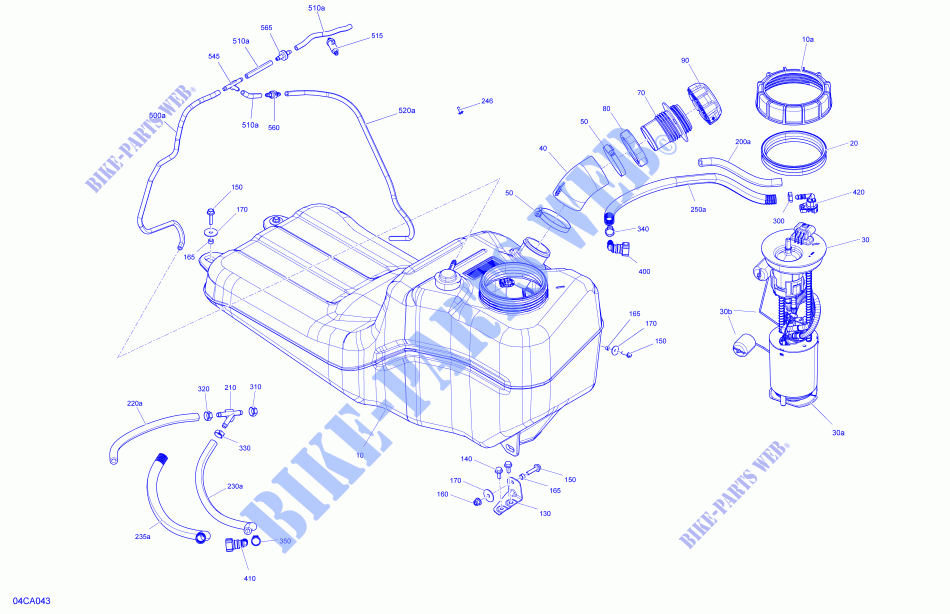 Motore   SERBATOIO CARBURANTE per Can-Am MAVERICK SPORT 1000R X RC 2021