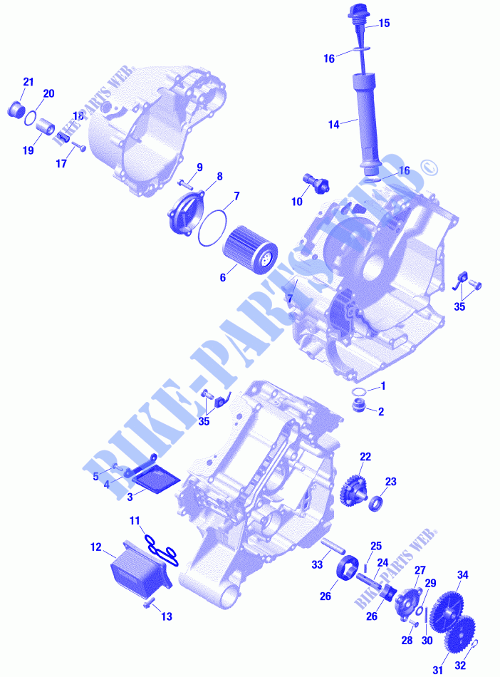 Lubrificazione motore Engine per Can-Am DEFENDER MAX X MR HD10 2021