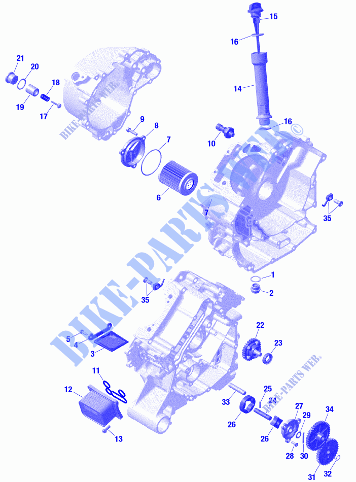 Lubrificazione motore Engine per Can-Am DEFENDER MAX HD10 2021
