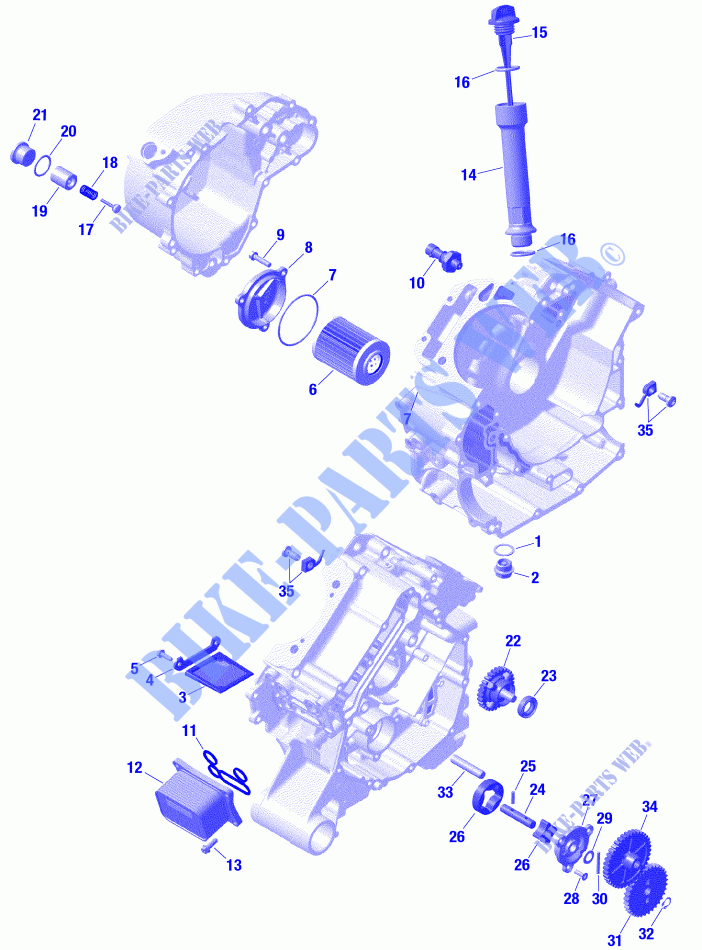 Lubrificazione motore Engine per Can-Am DEFENDER HD10 2021