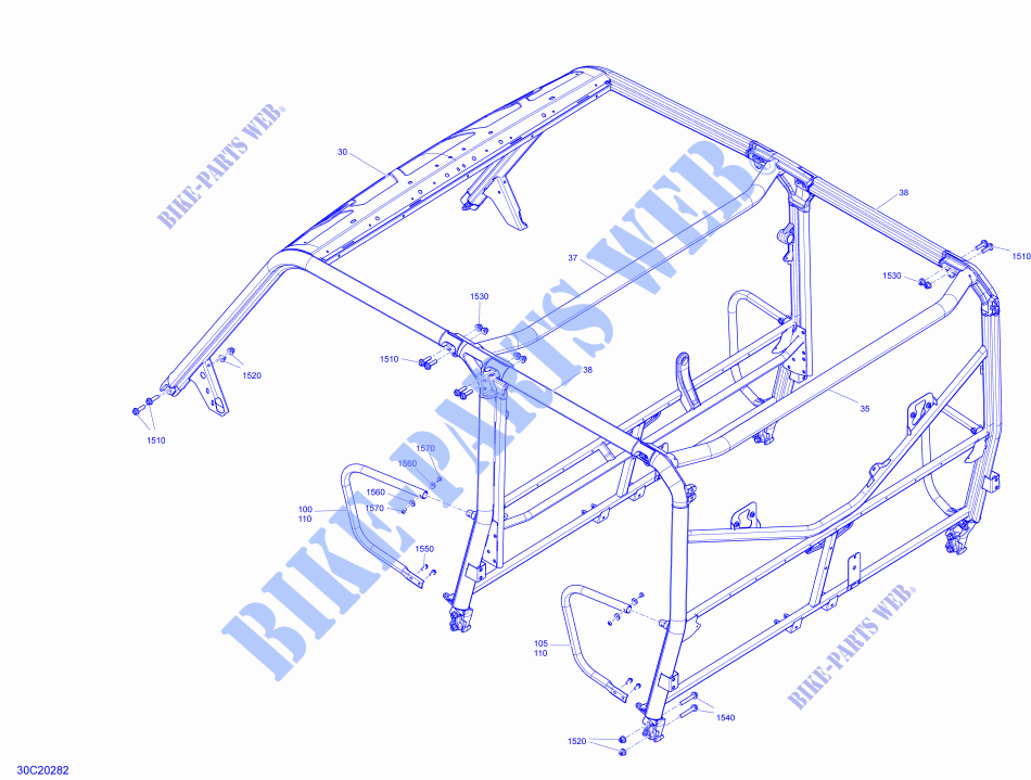 Telaio della cabina per Can-Am DEFENDER MAX CAB HD10 2020