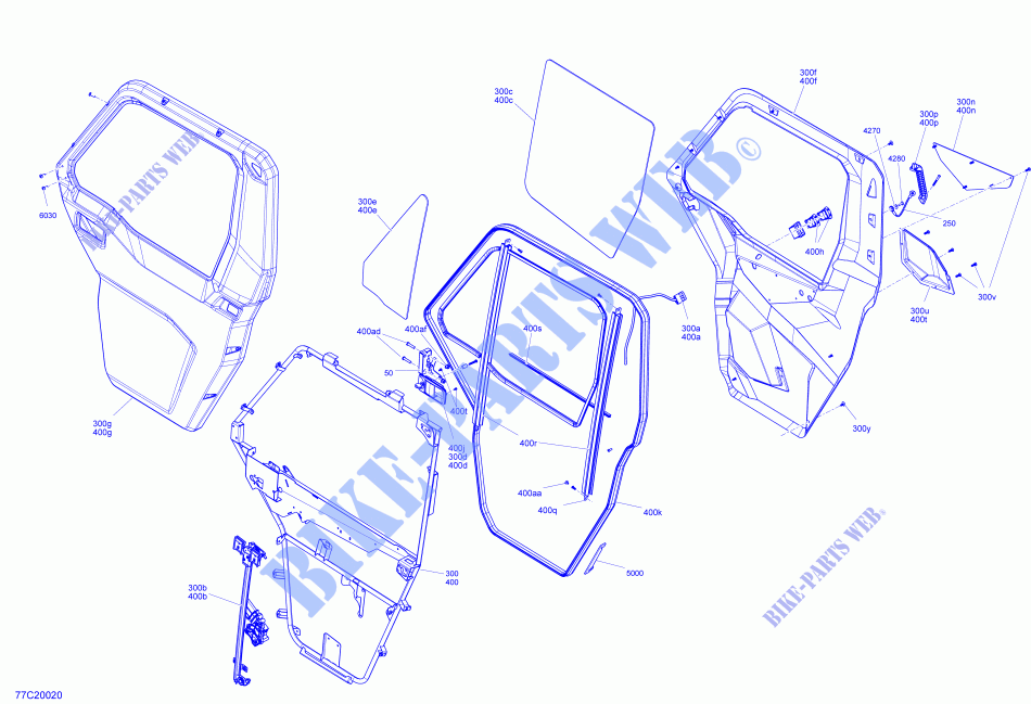 Cabina   Porta anteriore per Can-Am DEFENDER CAB HD10 2020