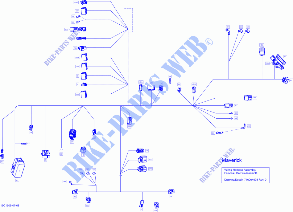 Cablaggio elettrico   Cablaggio principale per Can-Am MAVERICK 1000 2015