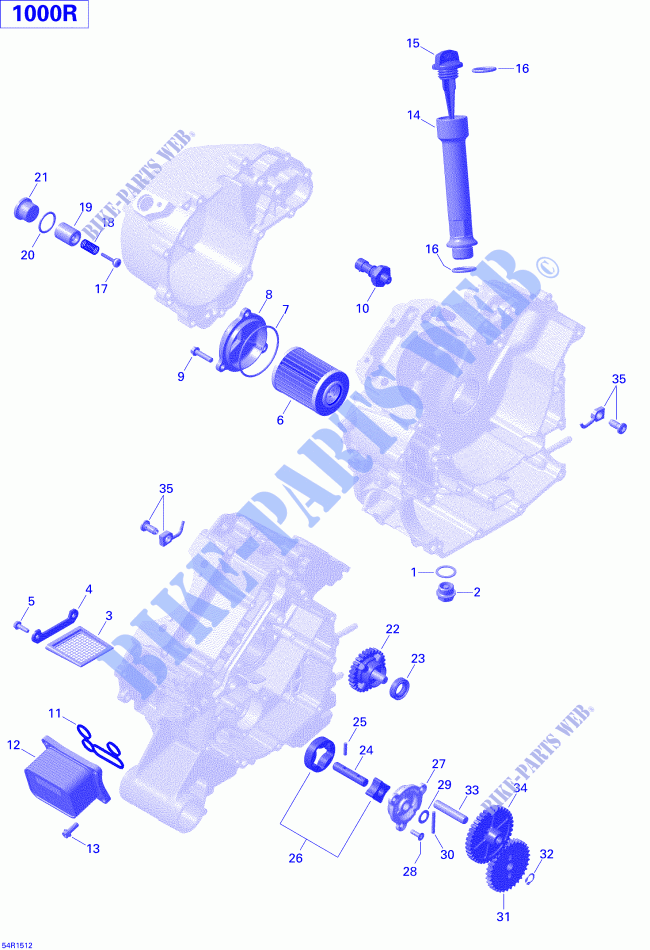 Lubrificazione del motore per Can-Am MAVERICK 1000 2015