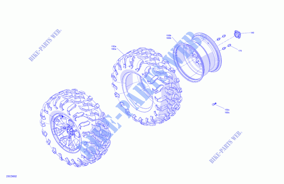 04  Drive   Rear Wheels per Can-Am Traxter XU HD9 2024